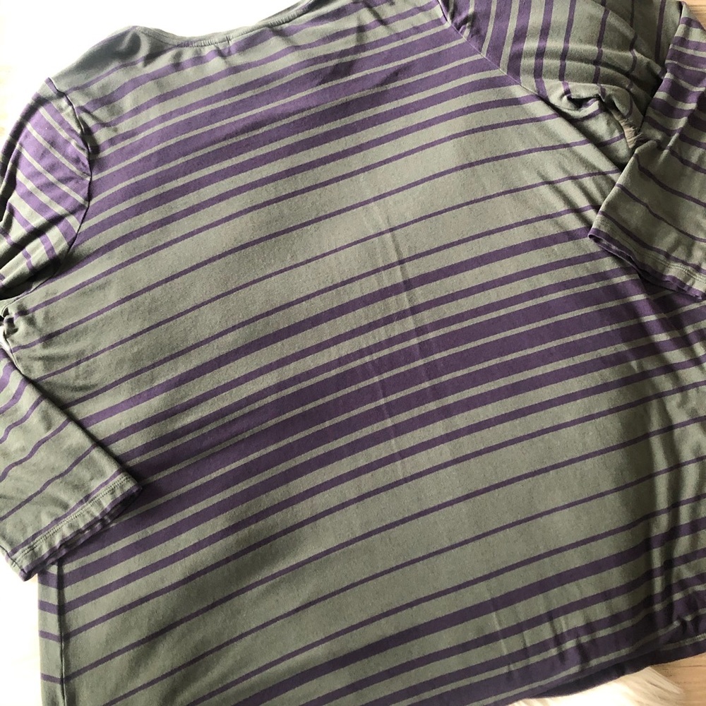 LOGO by Lori Goldstein Striped Long Sleeve Top 3X - Picture 4 of 5